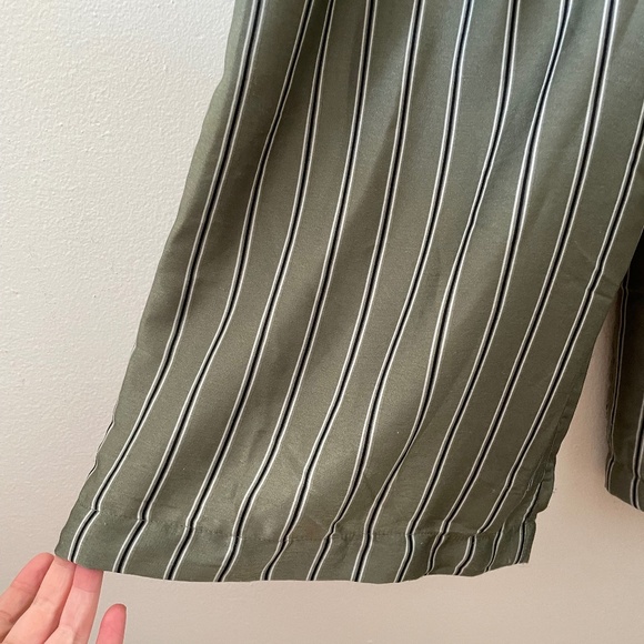 4SI3NNA Striped Green Jumpsuit with a Center Cutout - Picture 5 of 14